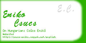 eniko csucs business card